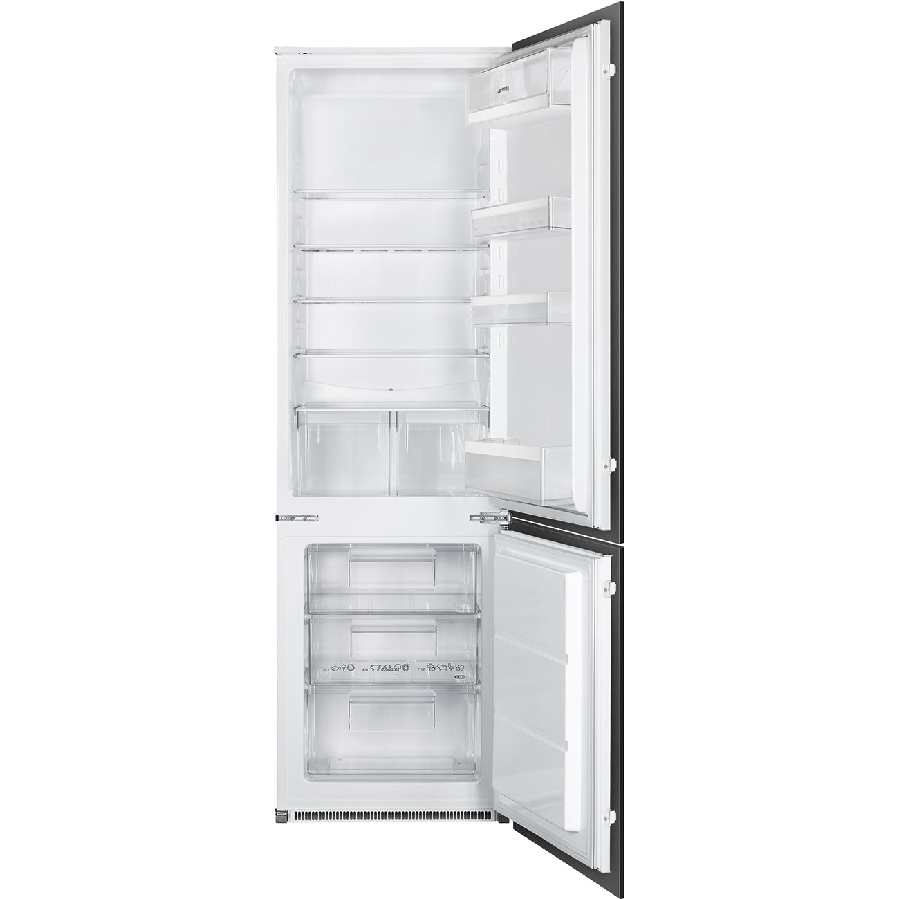 Smeg C4172E – Frigorifero da incasso combinato 271 L