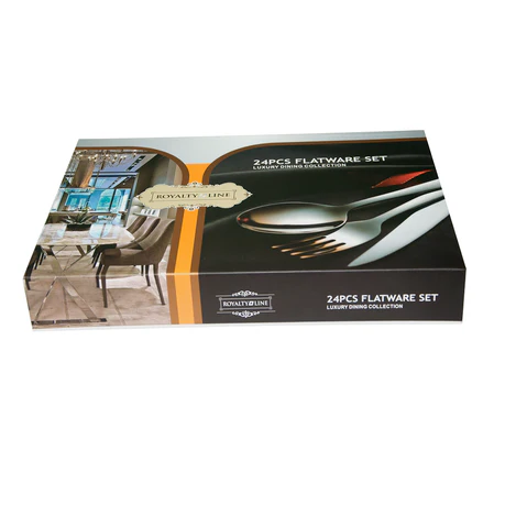 Set di posate Royalty Line da 24 pezzi in acciaio inossidabile - Argento
